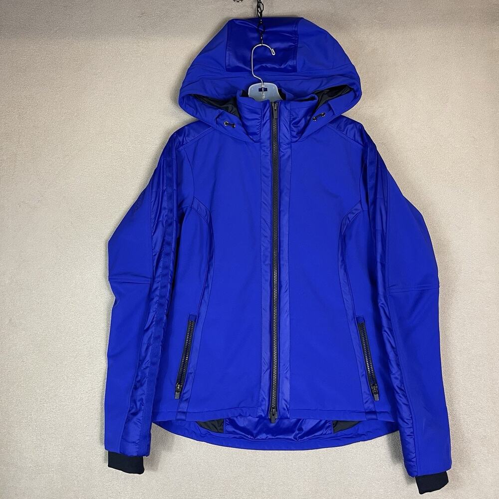 Athleta Jacket Womens S Blue Ravenswood Ski Full Zip Hooded Lined Insulated